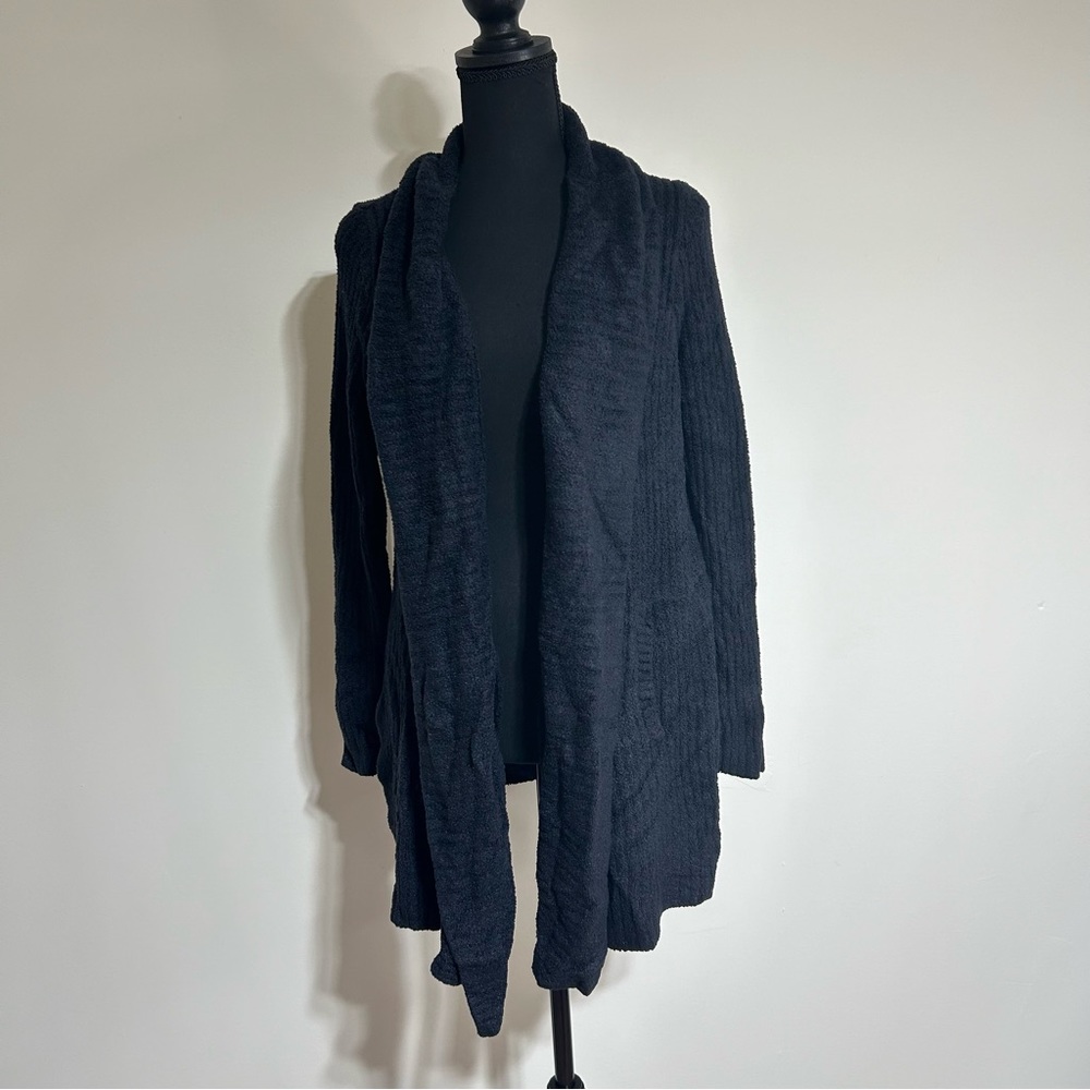 Barefoot Dreams Cozychic Lite Cardigan black size medium